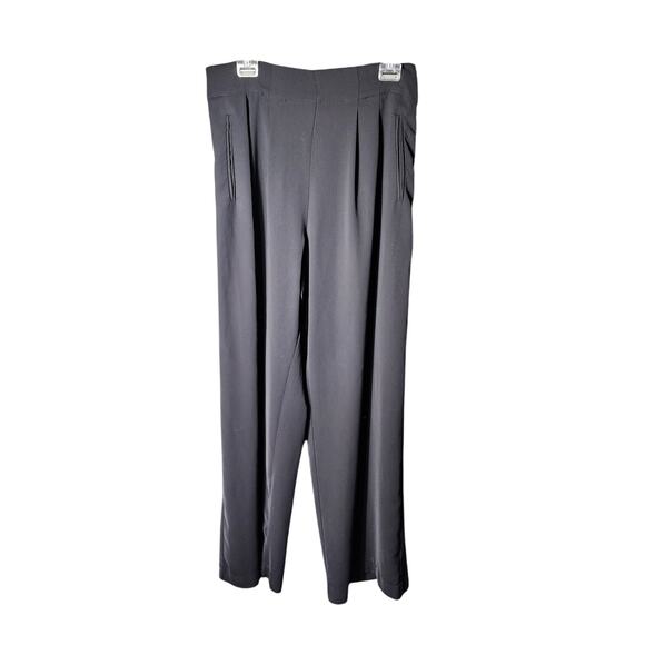 Parker Sz 10 Black Pleated Wide Leg Trouser Pants High Waist Career Dressy EUC - Picture 1 of 6